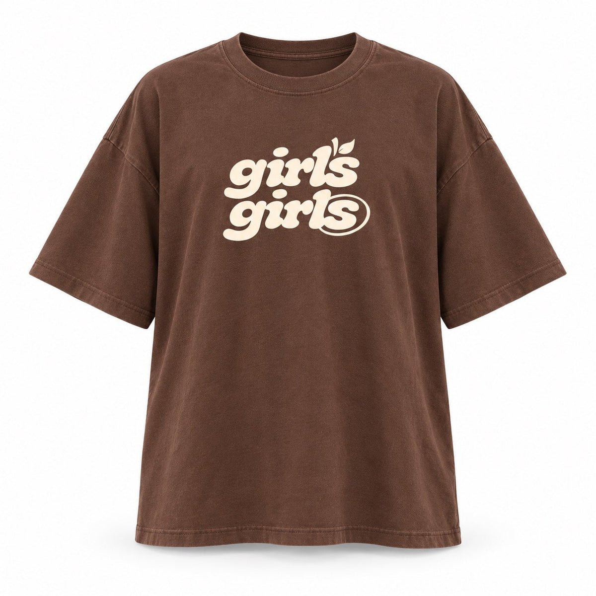 Chocolate brown Girls Girl Luxe Cotton Tee