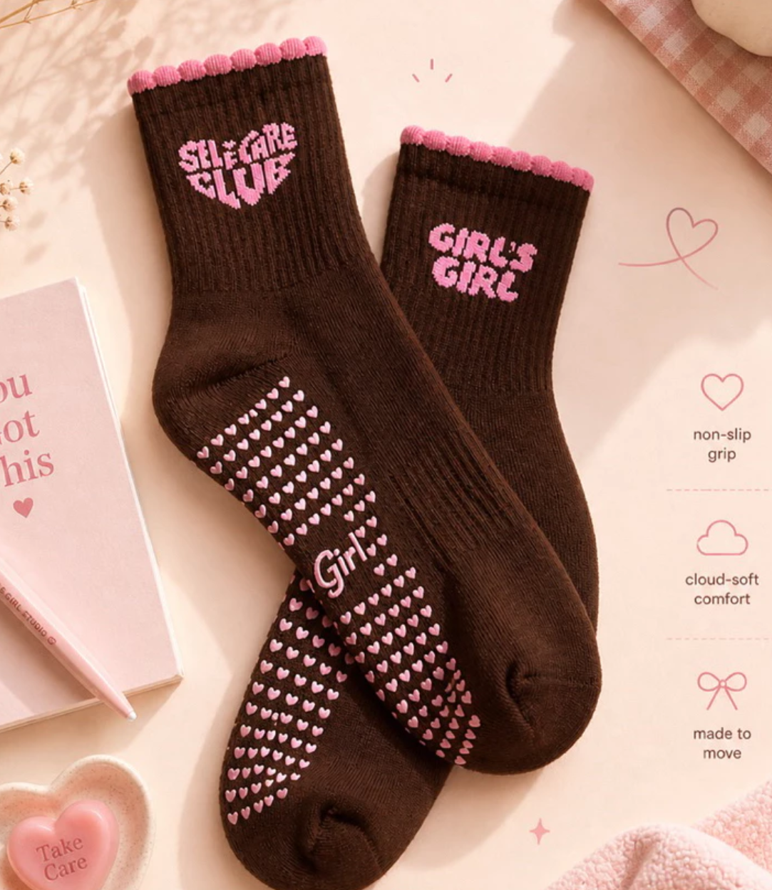 Self Care Club Grip Socks